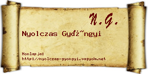 Nyolczas Gyöngyi névjegykártya