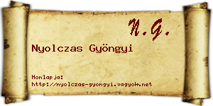 Nyolczas Gyöngyi névjegykártya